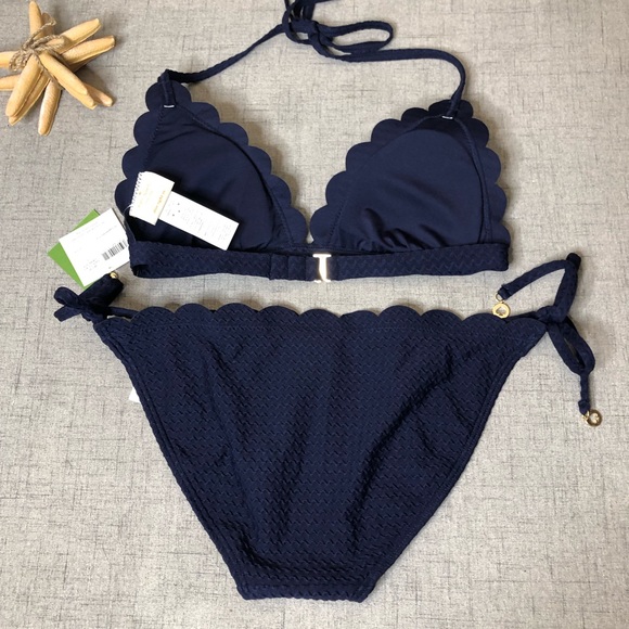 Kate Spade French Navy 2019 Scalloped Bikini - Picture 6 of 7